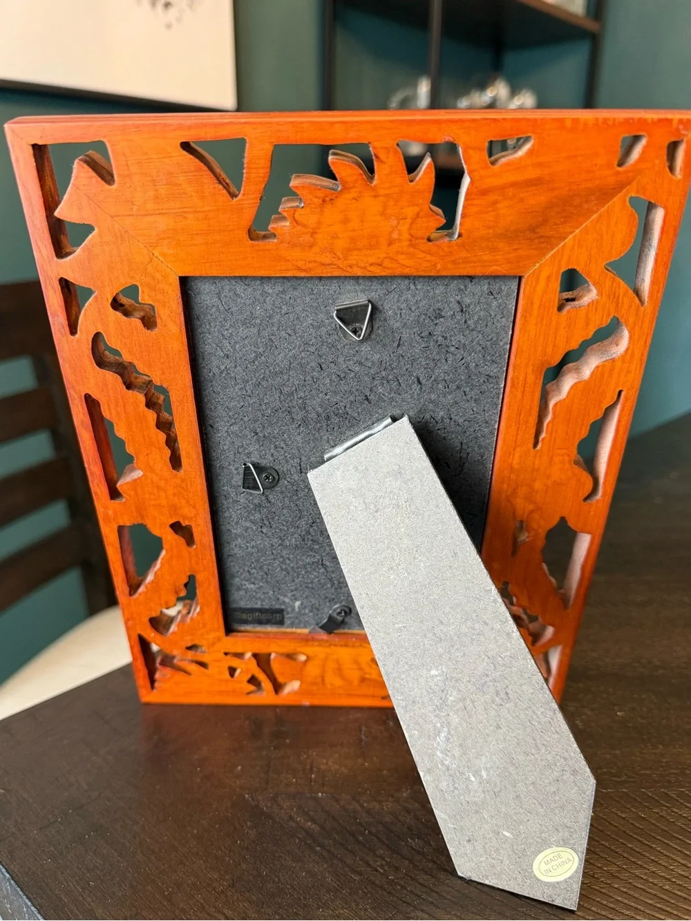 Hand-Carved Wooden Fish Picture Frame